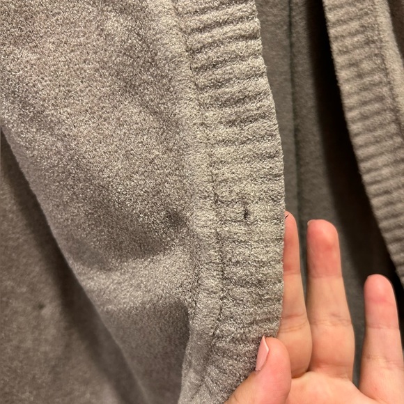 Barefoot Dreams Grey Taupe Cozychic Ultra Lite Knit Cardigan Sz L - Picture 2 of 6